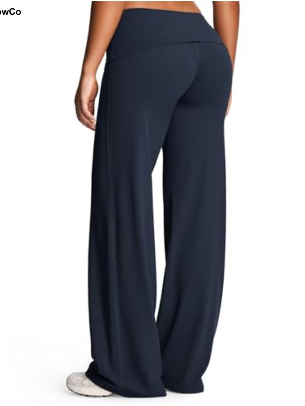 Fold Over High Waist Yoga Pants Straight Leg 81% Nylon 19% Lycra 31 Inseam